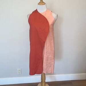 CF. GOLDMAN Vest Dress Sleeveless Salmon Orange Size 4 NWT